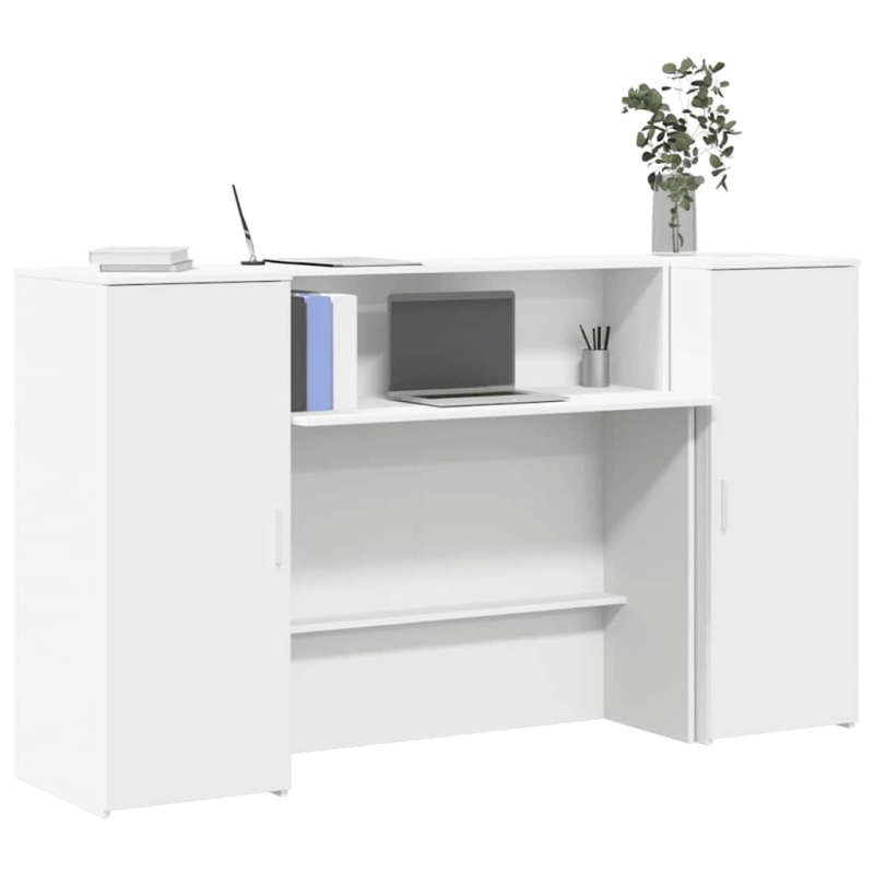 Recepční Stůl Bílý 180X50X103,5 Cm Kompozitní Dřevo