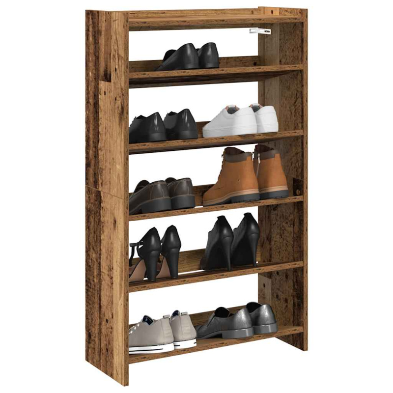 Botník Old Wood 60X25X100 Kompozitní Dřevo Staré Dřevo - 62 cm / 60 cm