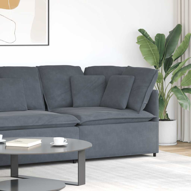 Modulární Rohový Modul Pohovky S Polštáři 100 Cm - Světle šedá / centre sofa