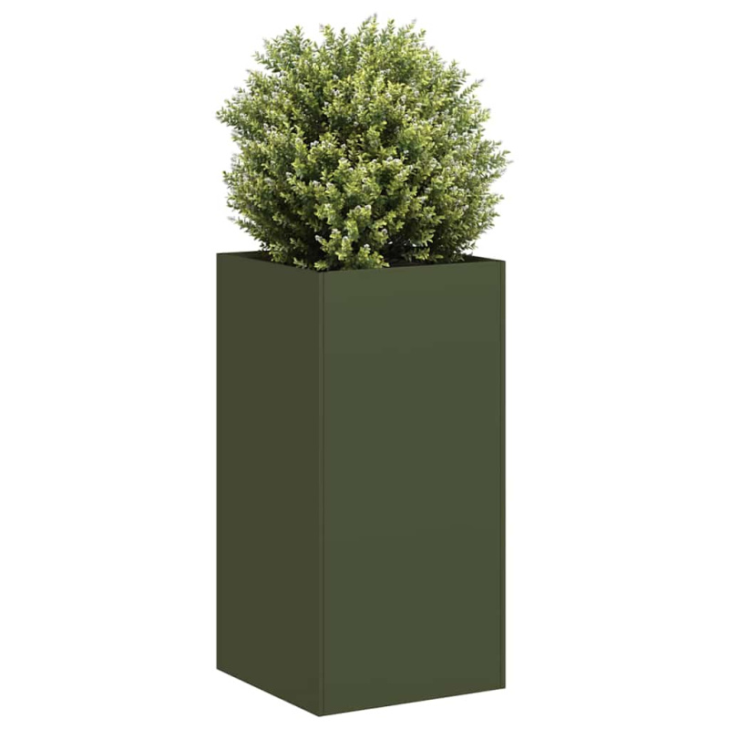 Truhlík Olivově Zelený Ocel Válcovaná Za Studena Steel/Olive Green - 120 x 40 x 80 cm