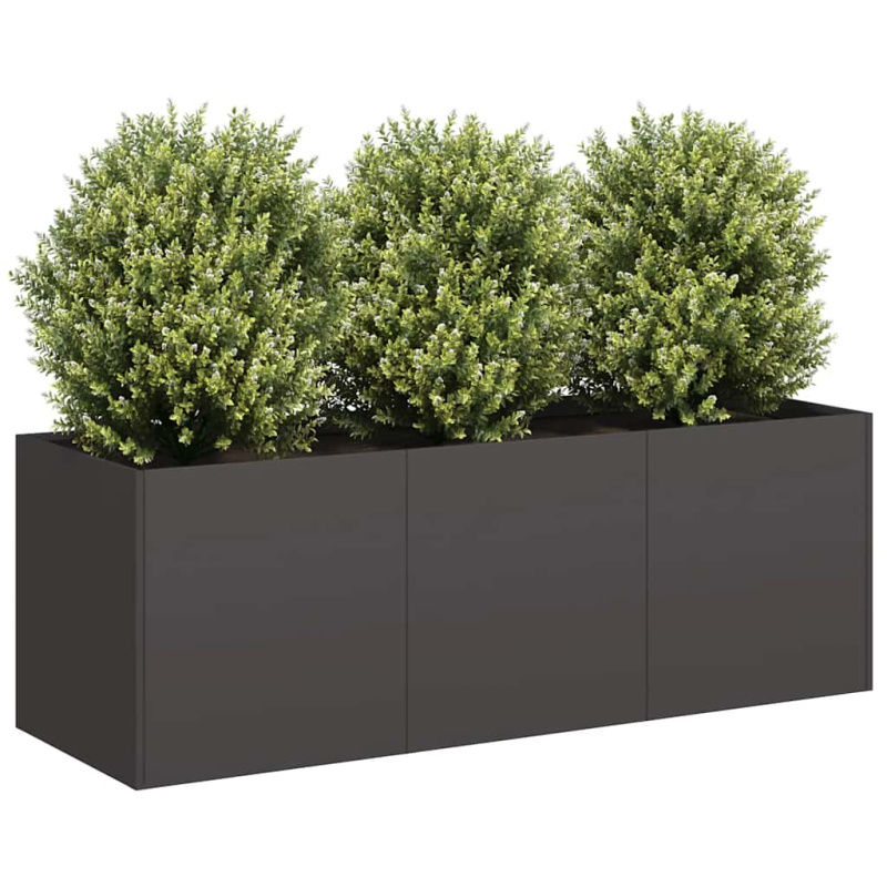Truhlík Černý Ocel Válcovaná Za Studena Ocel/Černý - 80 x 80 x 80 cm