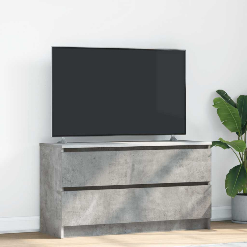 Tv Skříňka Betonově Šedá 100X35X54 Cm Kompozitní Dřevo - Betonová šedá / 100 cm