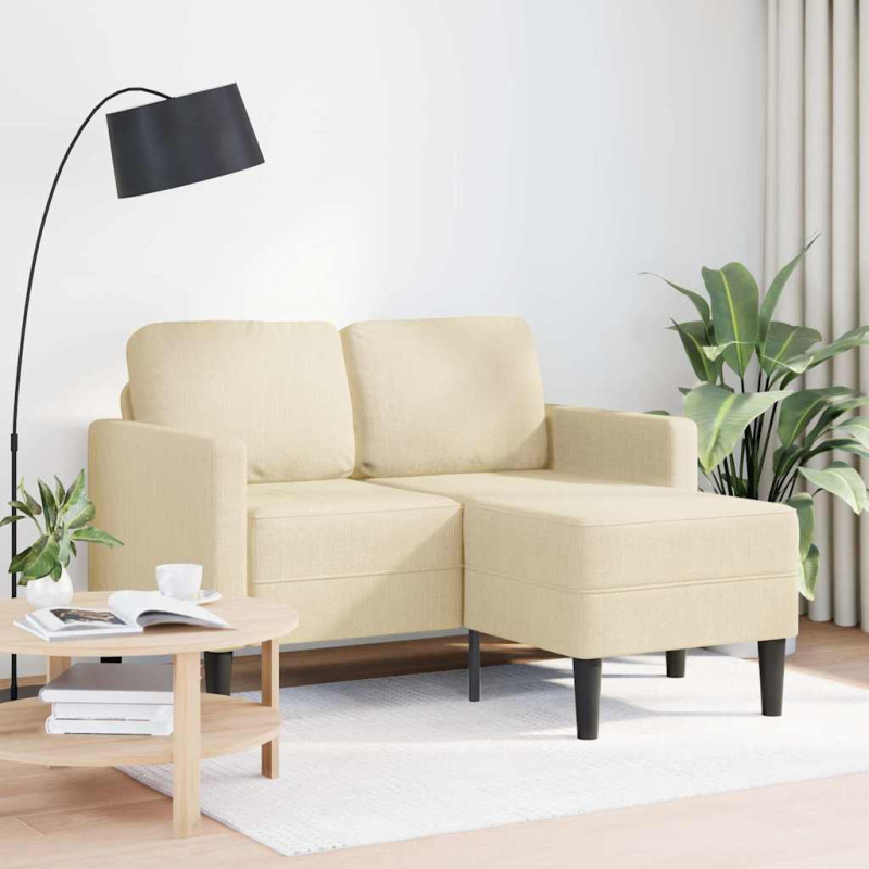 Dvoumístná pohovka s lehátkem ve tvaru písmene l 125 cm - Modrá