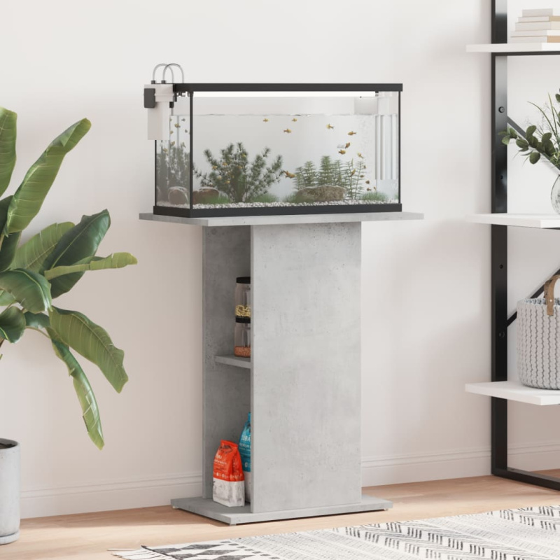 Stojan Na Akvárium Betonově Šedý 60,5 X 36 X 72,5 Cm Kompozit - Černý dub / 60.5 x 36 x 72.5 cm