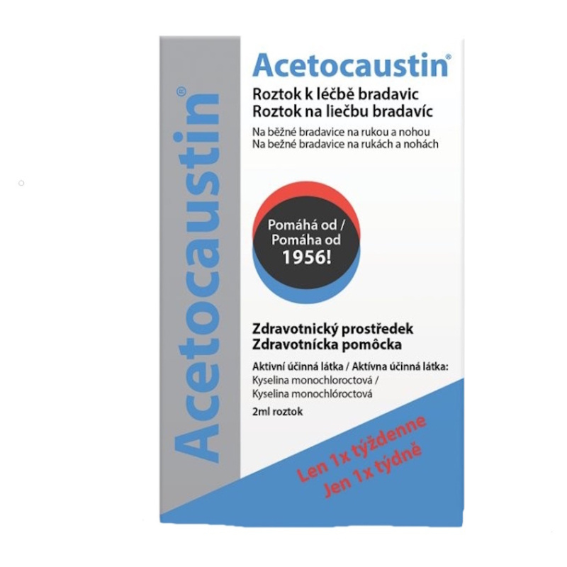 Acetocaustin roztok k léčbě bradavic 2ml