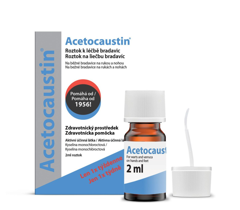 Acetocaustin roztok k léčbě bradavic 2ml