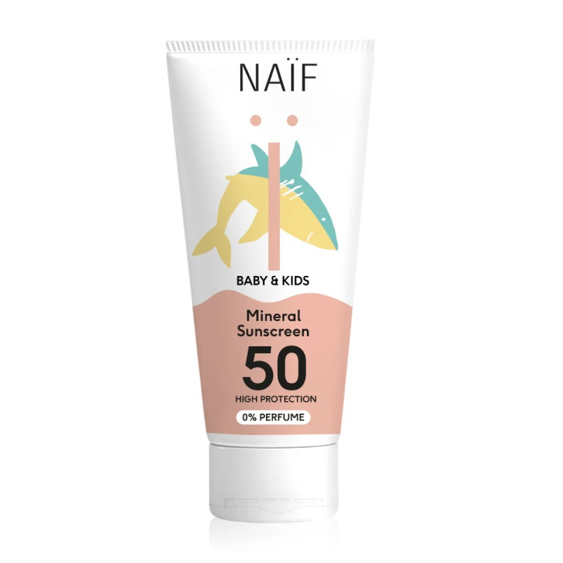 NAÏF Ochranný krém na opalování SPF 50 bez parfemace pro děti a miminka