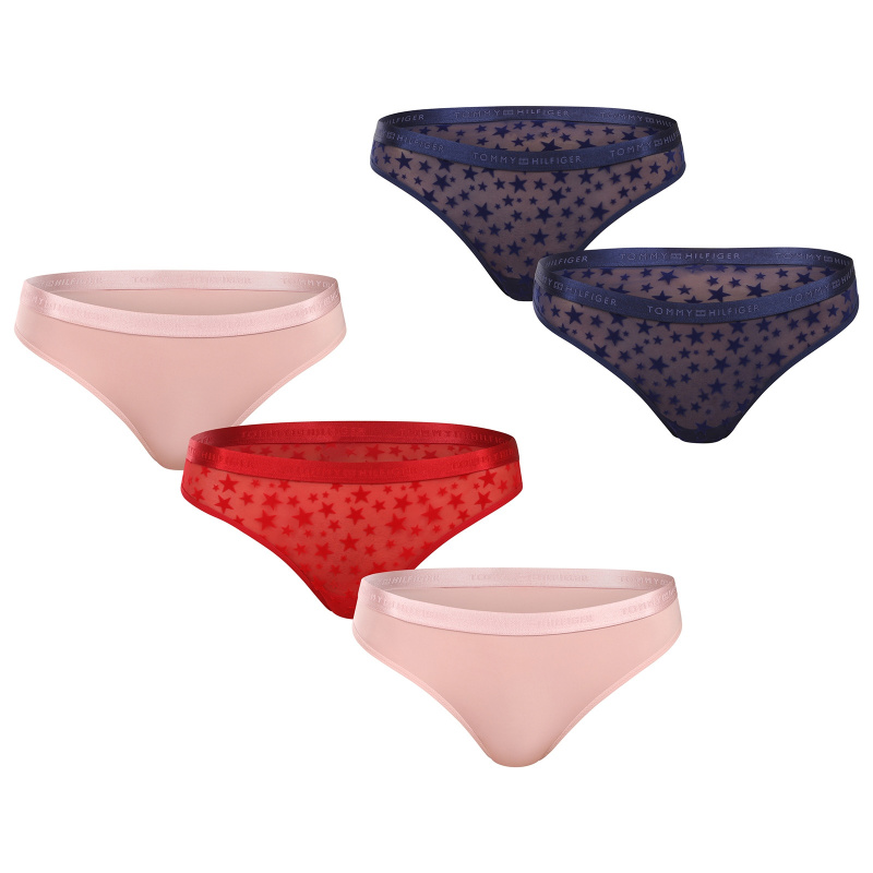 5PACK dámská tanga Tommy Hilfiger vícebarevná (UW0UW06136 0WJ) M