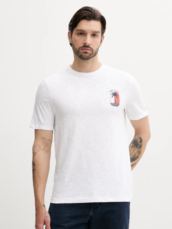 Tommy Hilfiger pánské bílé tričko