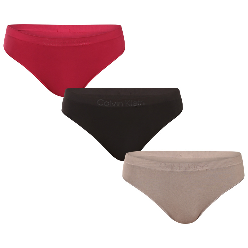 3PACK dámská tanga Calvin Klein vícebarevné (QD5211 322) L