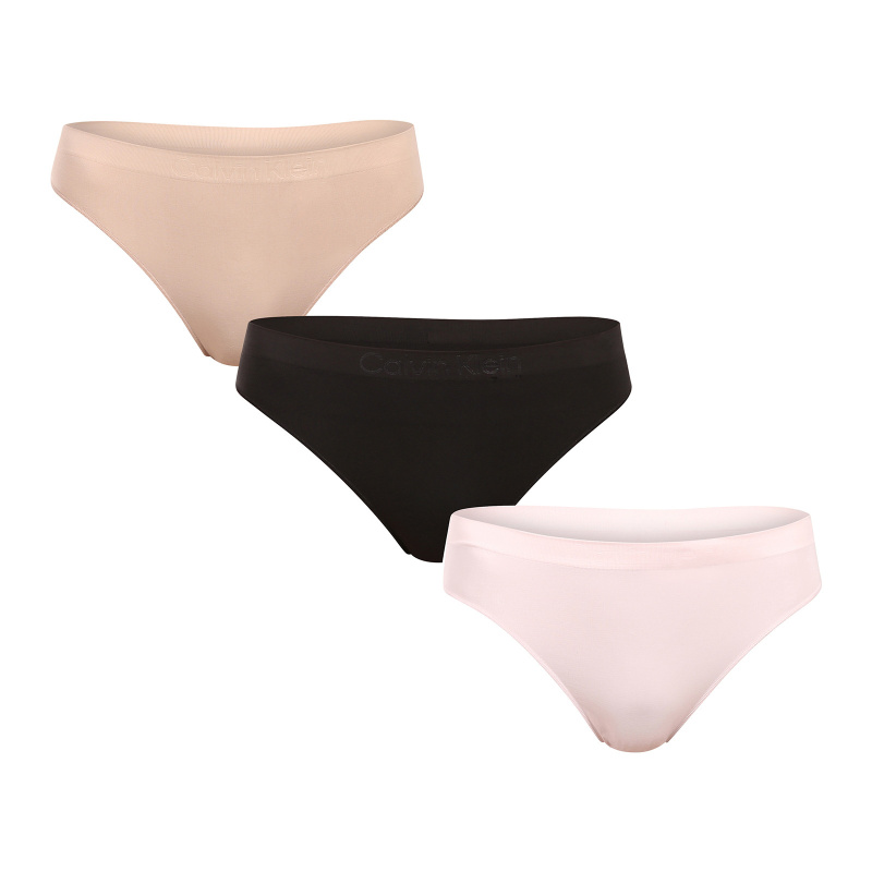 3PACK dámská tanga Calvin Klein vícebarevné (QD5211-31S) L