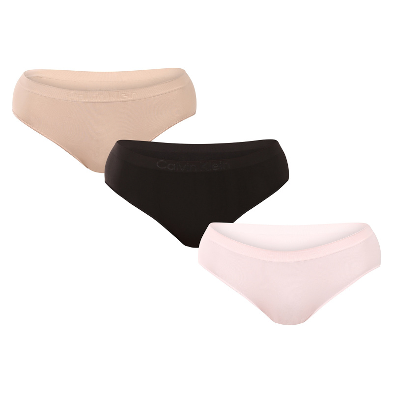 3PACK dámské kalhotky Calvin Klein bezešvé vícebarevné (QD5212-31S) XL