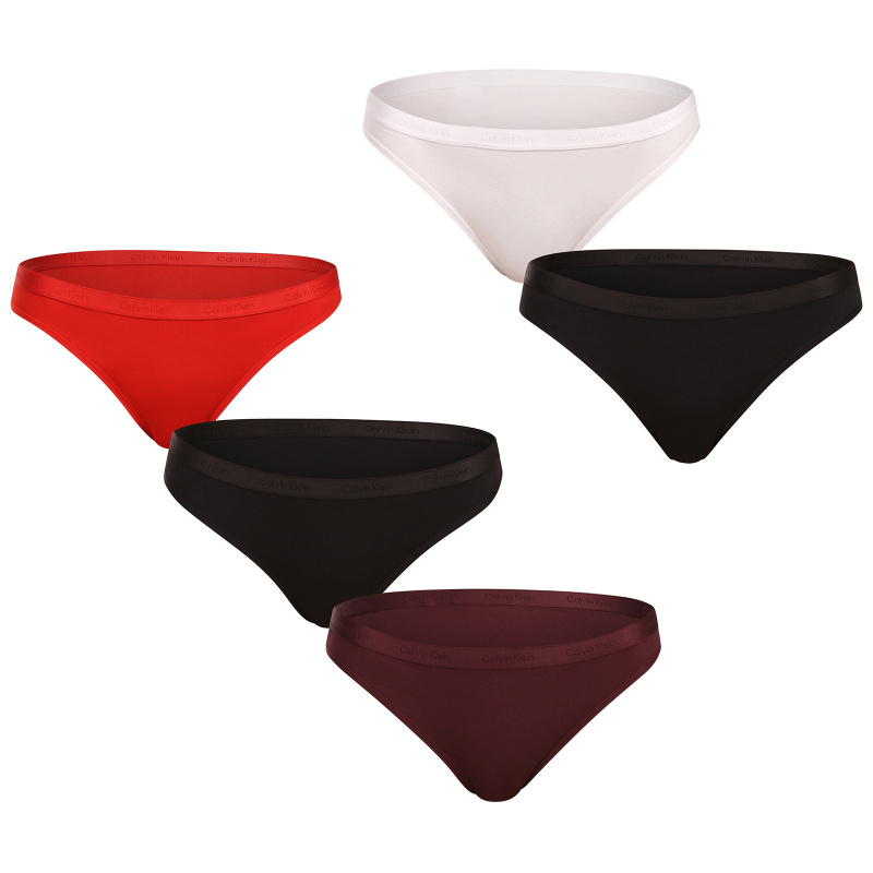 5PACK dámské kalhotky Calvin Klein vícebarevné (QD5360-31Y) L