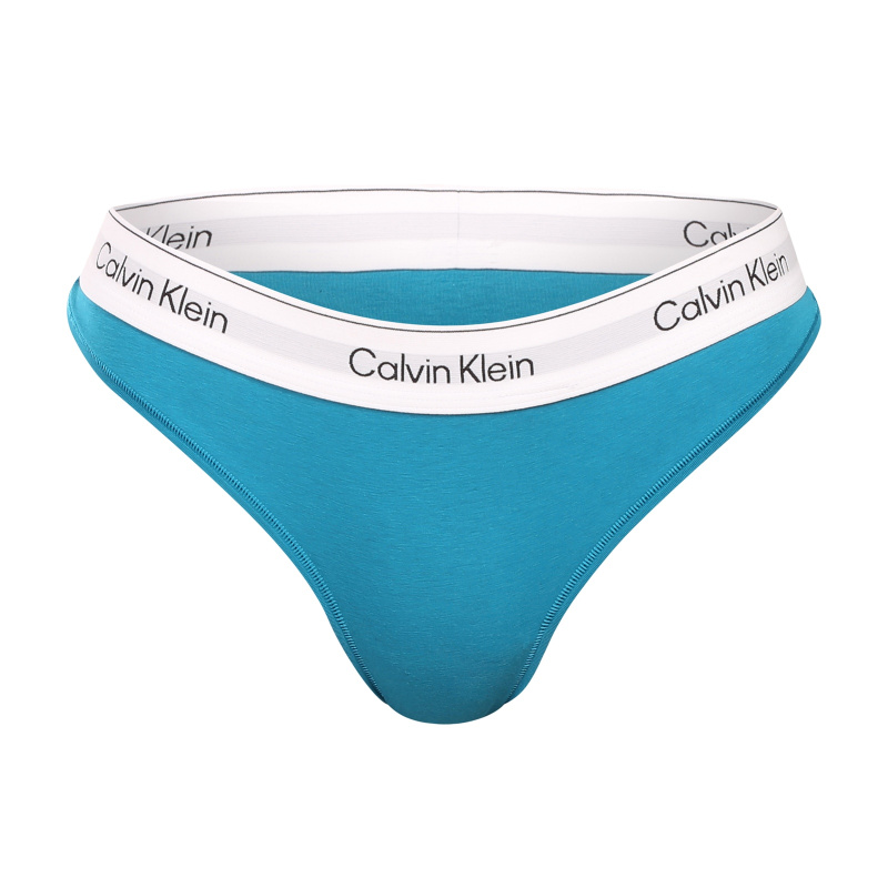 Dámská tanga Calvin Klein modrá (QF8518-YTM) M