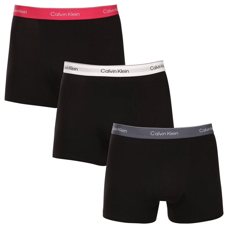 3PACK pánské boxerky Calvin Klein černé (NB4286-3VO) XL, trenky / trenýrky