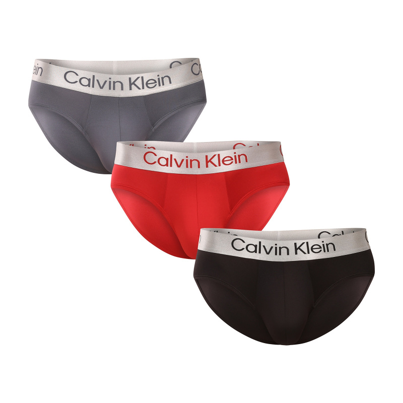 3PACK pánské slipy Calvin Klein vícebarevné (NB4122-0GU) 3XL
