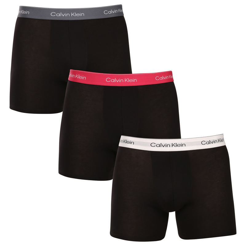 3PACK pánské boxerky Calvin Klein černé (NB4394-3VO) S, trenky / trenýrky