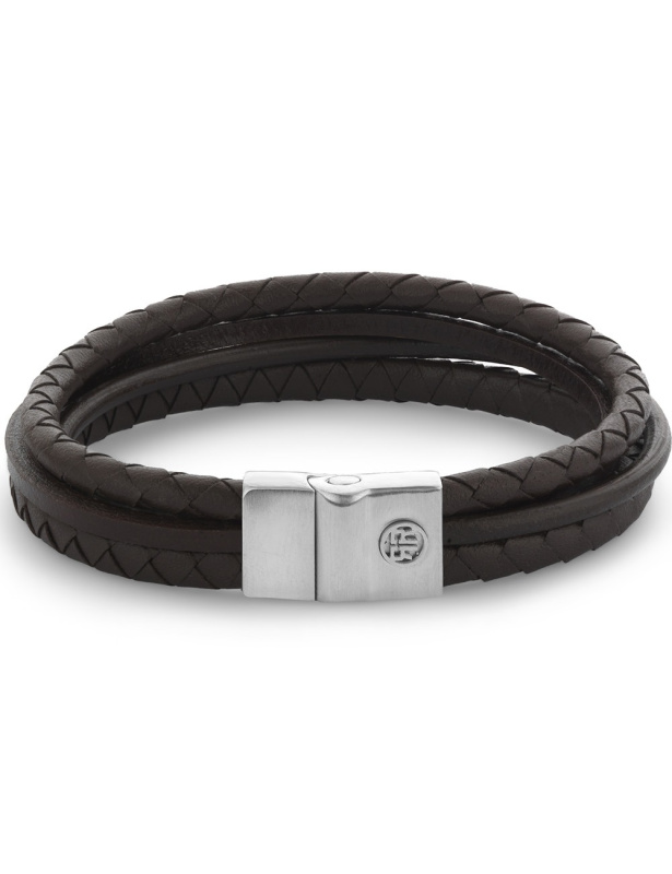 Rebel & Rose RR-M0055-S-L náramek Full Metal Premium Combo 12mm Brown