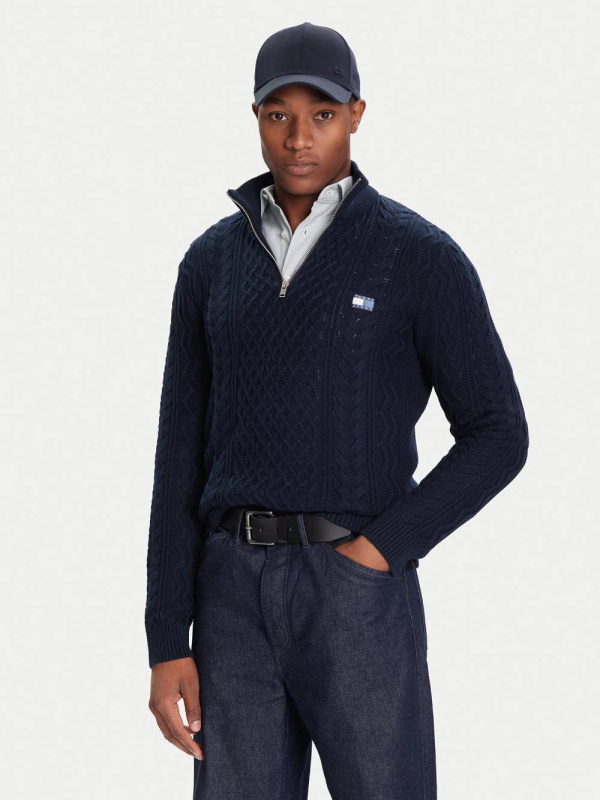 Tommy Jeans pánský modrý svetr