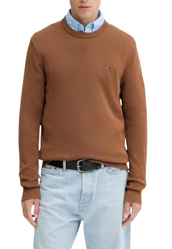 Tommy Jeans pánský hnědý svetr