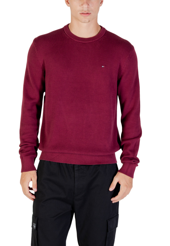 Tommy Jeans pánský vínový svetr