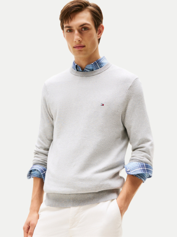 Tommy Hilfiger pánský světle šedý svetr