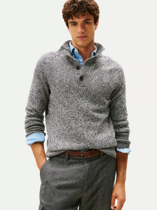 Tommy Hilfiger pánský šedý svetr