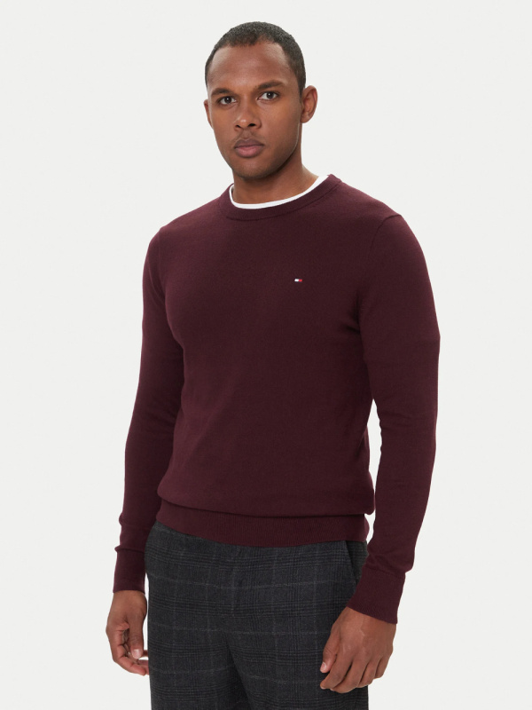 Tommy Hilfiger pánský vínový svetr