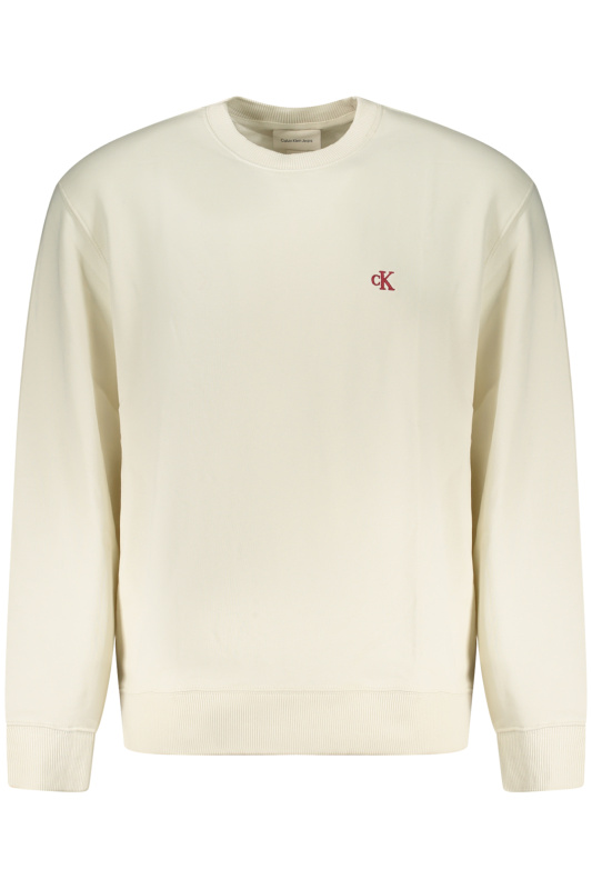 CALVIN KLEIN MEN'S ZIP-UP SWEATSHIRT WHITE