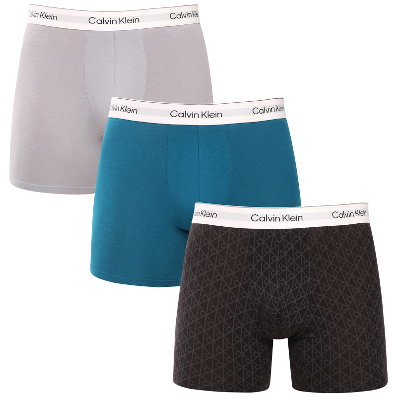 3PACK pánské boxerky Calvin Klein vícebarevné (NB4567-2VI) L, trenky / trenýrky