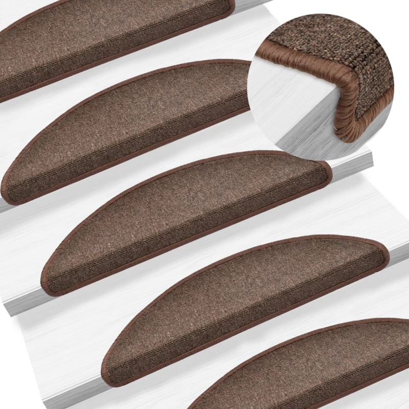 vidaXL Schodové rohože 30 ks 65 x 24 x 4 cm modré, půlkulaté, velké