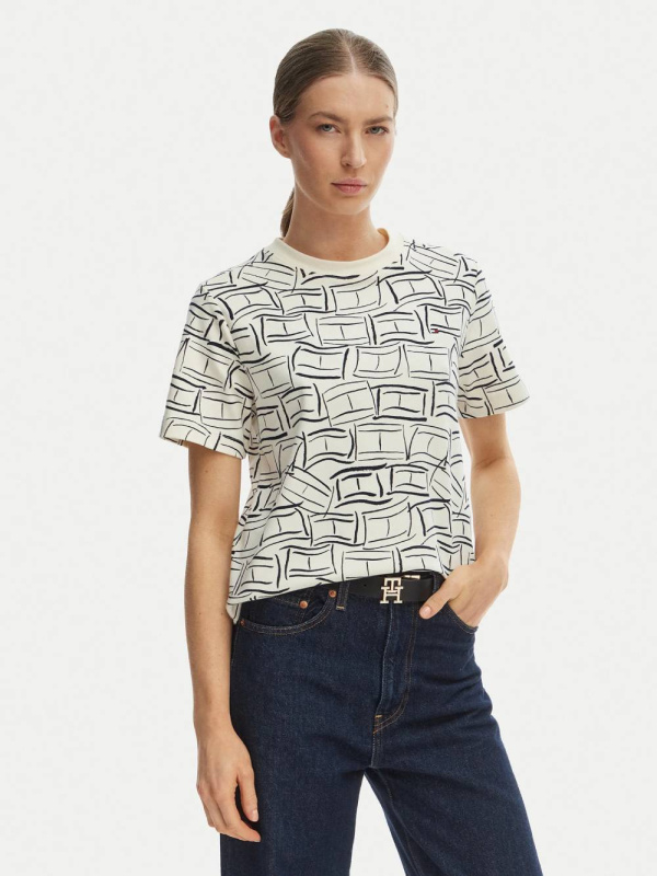 Tommy Hilfiger dámské vzorované tričko