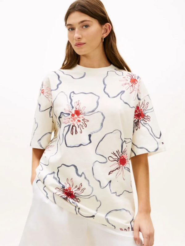 Tommy Hilfiger dámské květované tričko