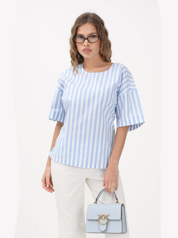 Calvin Klein dámská modro-bílá halenka