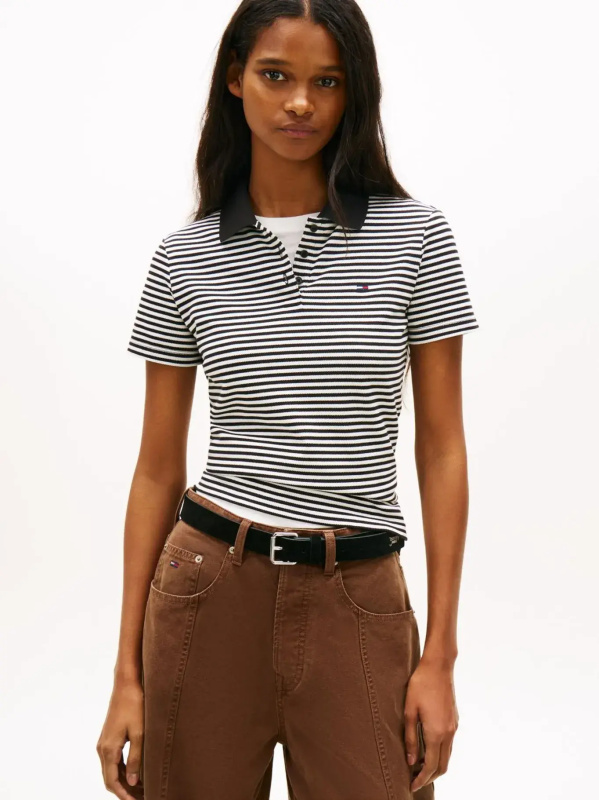 Tommy Jeans dámské pruhované polo tričko