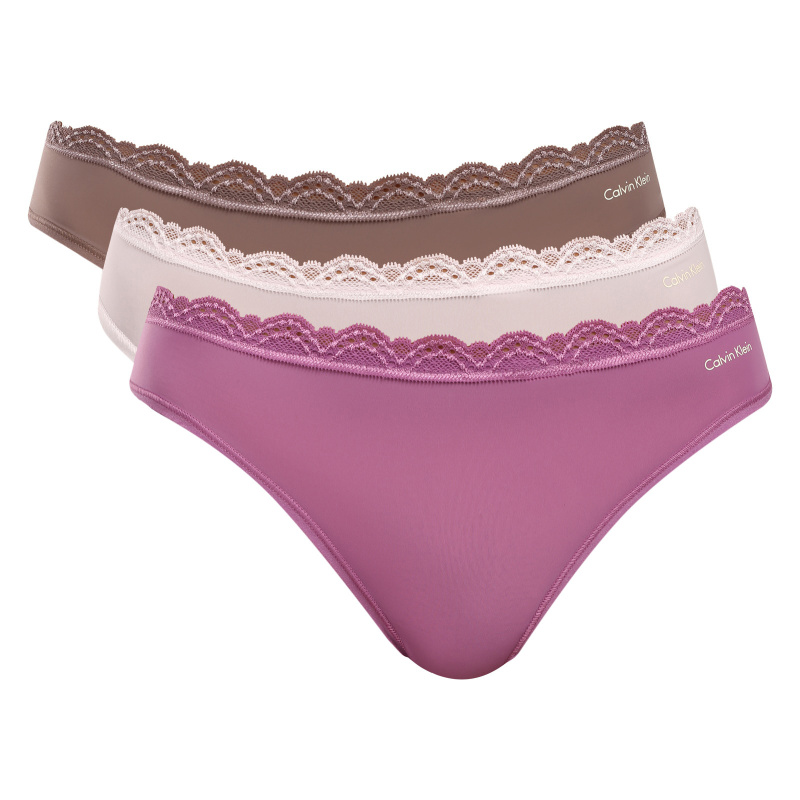 3PACK dámská tanga Calvin Klein vícebarevná (QD5300-I0O) XS