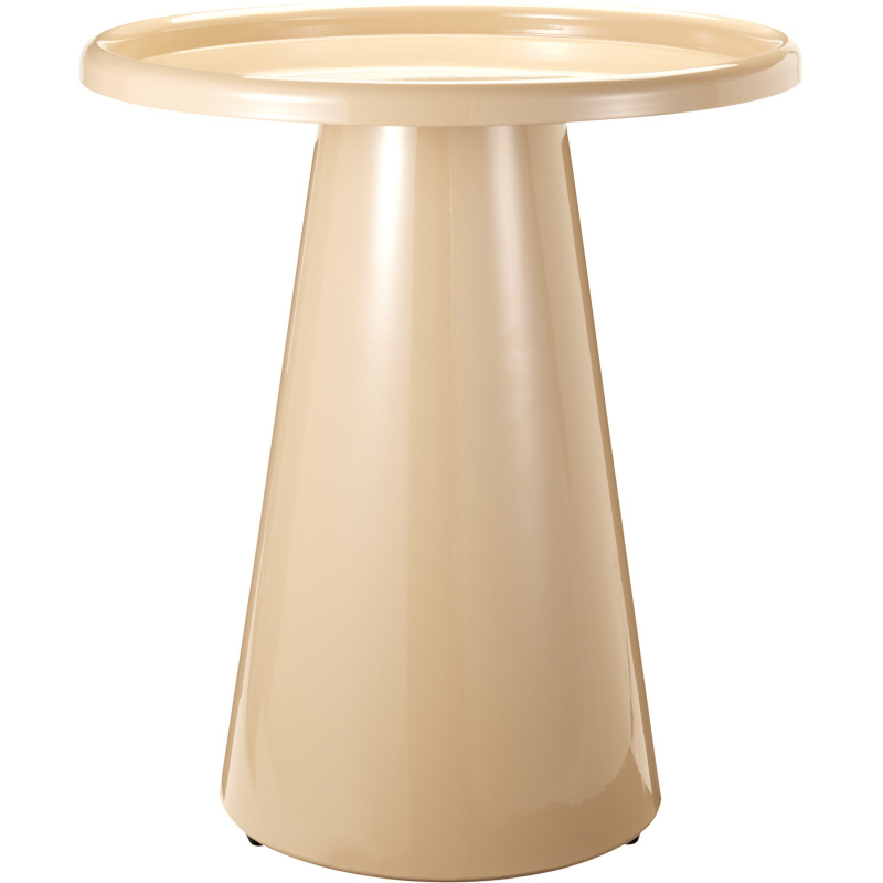 Home Styling Collection Kovový pomocný stolek, lesklý, 43 x 43 x 48,5 cm, béžový béžová 106965