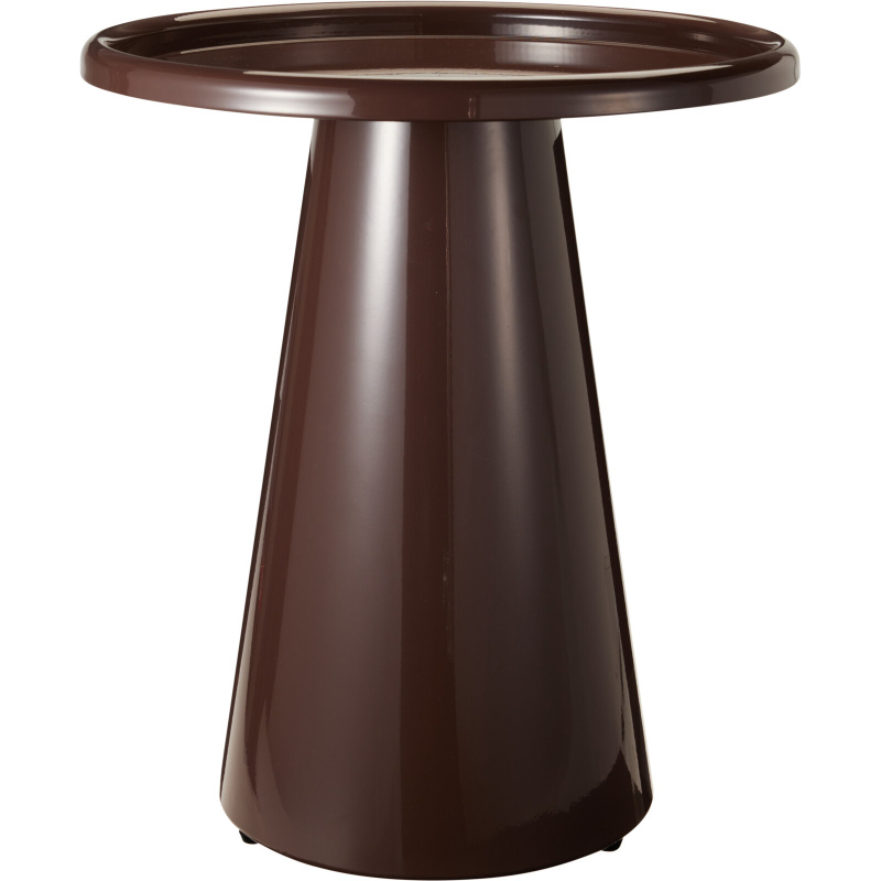 Home Styling Collection Kovový pomocný stolek, lesklý, 43 x 43 x 48,5 cm, hnědý hnědý 106966