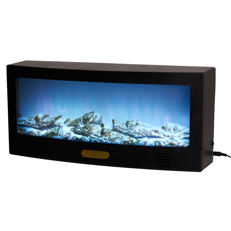 Home Styling Collection Dekorativní krb s efektem plamenů a reproduktorem Bluetooth, 50 x 13 x 23 cm černá