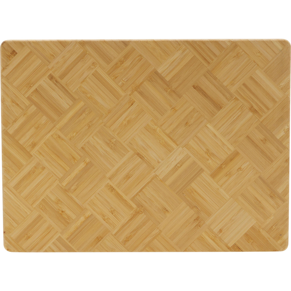 EH Excellent Houseware Bambusové krájecí prkénko s dekorem kachlí, 39 x 29 x 1,7 cm dąb