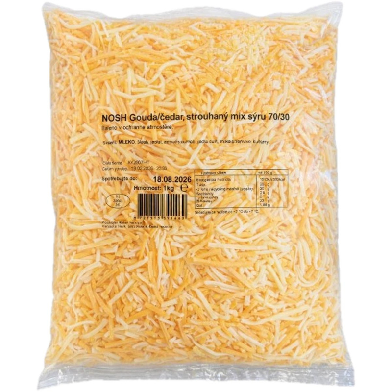 Nosh Gouda a čedar strouhaný mix 70/30