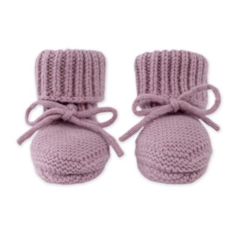 Lodger merino capáčky mauve (6–12 měsíců)