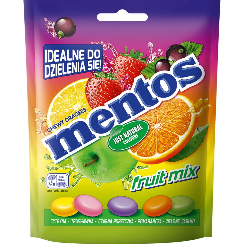 mentos Fruit Mix Sáček 140 g