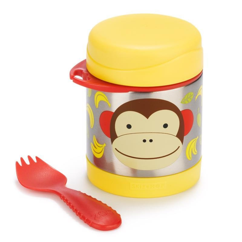 Skip Hop Zoo Monkey termoska s lžičkou 12m+ 325 ml