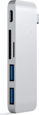 Satechi Redukce / adaptér - Satechi, USB-C Passthrough Hub Silver