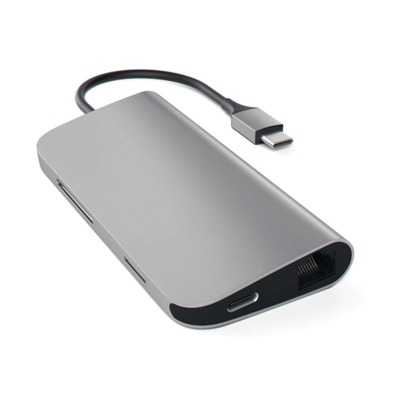 Hliníkový víceportový USB-C adaptér Satechi - vesmírně šedý
