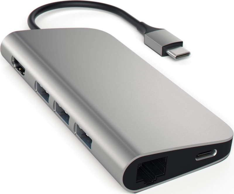 Hliníkový víceportový USB-C adaptér Satechi - vesmírně šedý