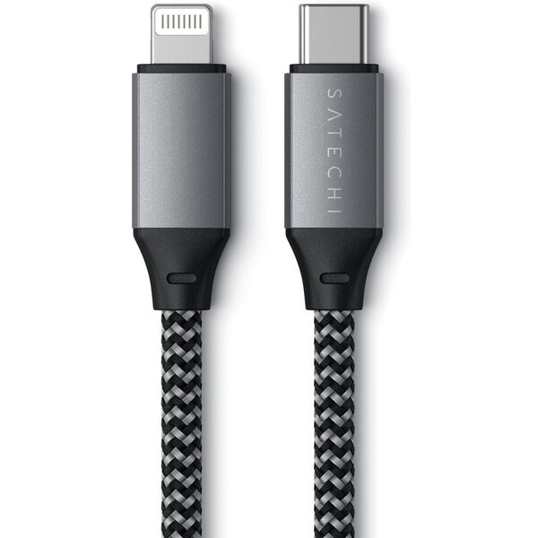 Satechi USB-C to Lightning kabel 25cm vesmírně šedý Vesmírně šedá