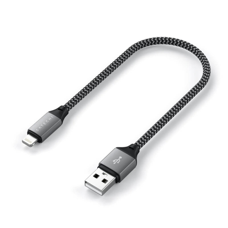 Satechi ST-TAL10M USB-A to Lightning Braided, 25cm, šedý