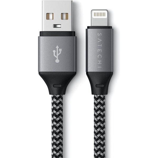 Satechi ST-TAL10M USB-A to Lightning Braided, 25cm, šedý